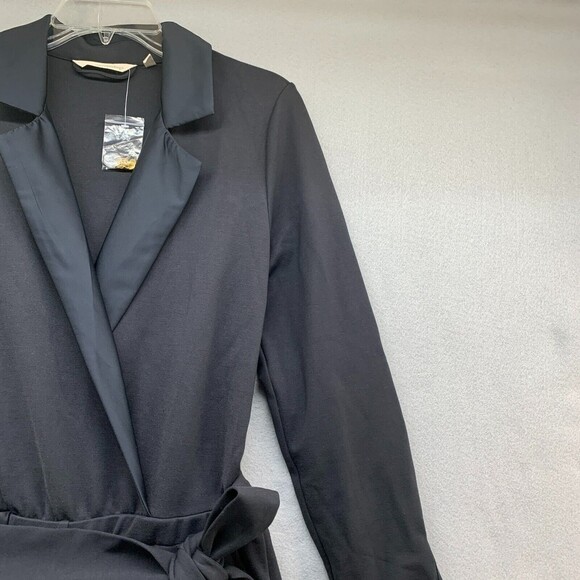 Soft Surroundings Simply Elegant Ponte Knit Wide Leg Jumpsuit Womens XS Tie Lux - Picture 4 of 16